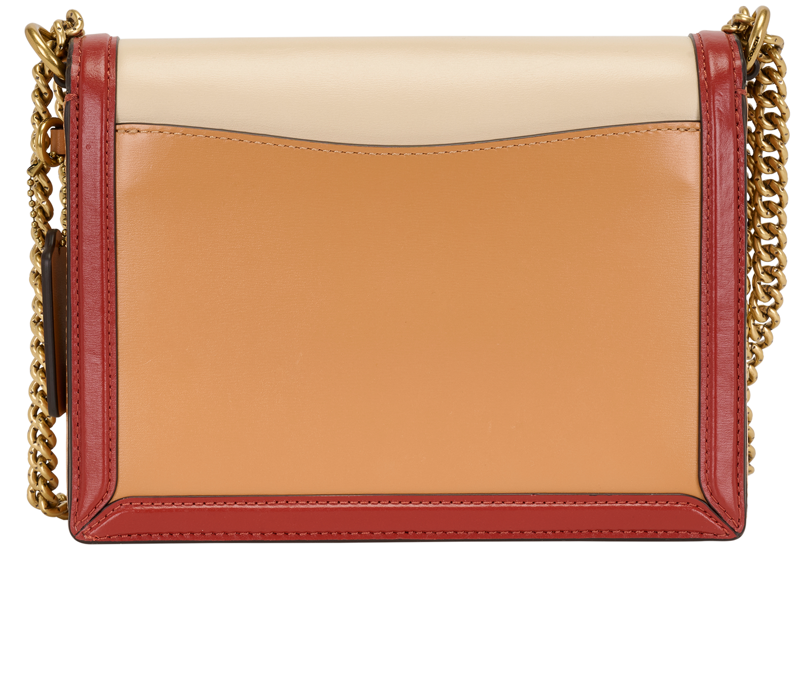 Hutton, &pound;220, Handbags, Beige/Red, Leather, Back view
